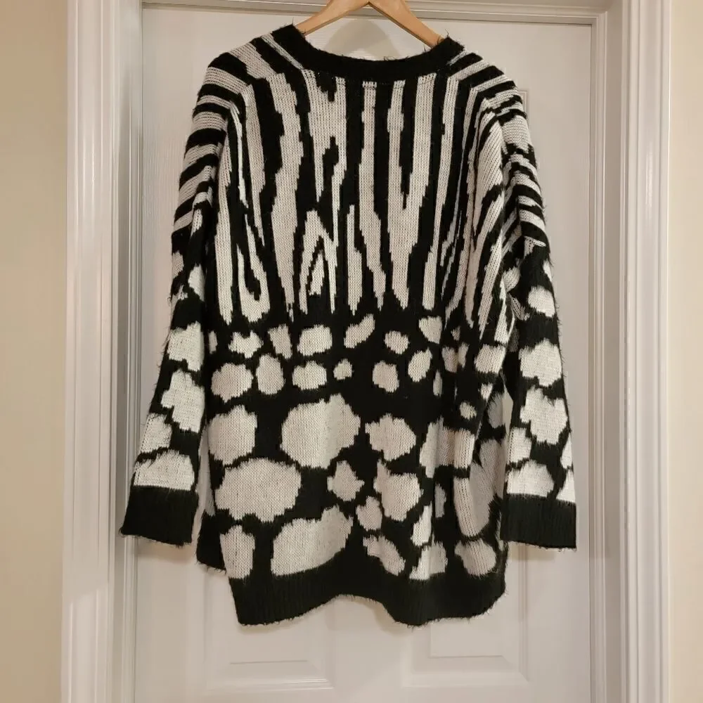 Topshop Zebra Leopard Mix Print Cardigan size 4 - 6 - Picture 5 of 7